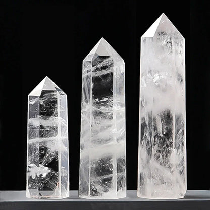 Natural Point Wand Rose Quartz & Amethyst Crystal for Healing and Home Decor