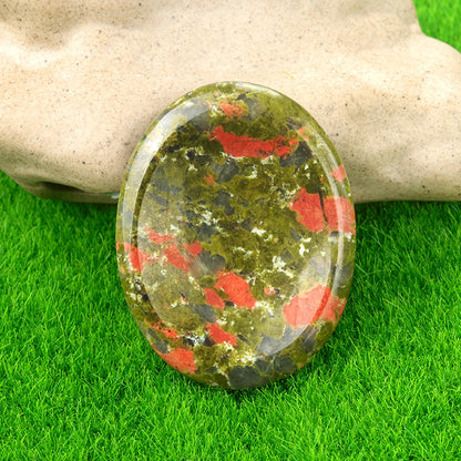 Thumb Worry Stone Oval Quartz Healing Crystal Chakra & Natural Gemstone Decor
