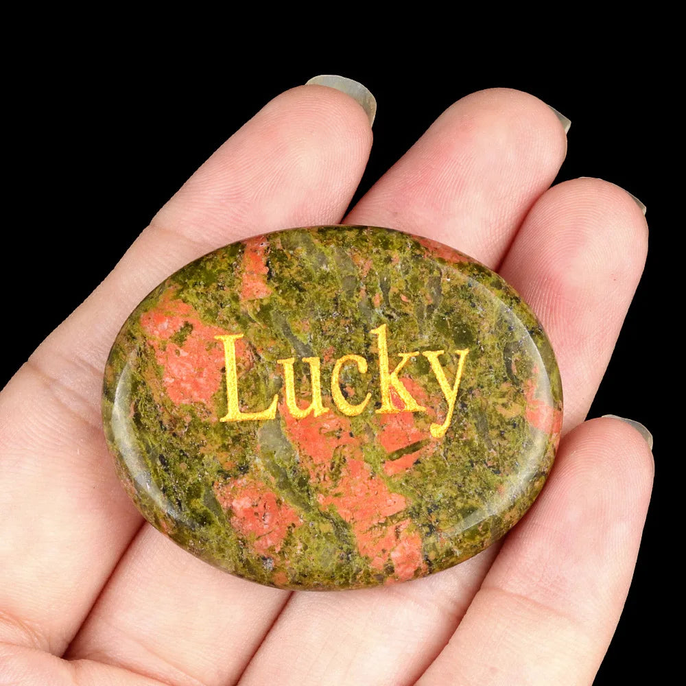 Thumb Worry Stone Oval Quartz Healing Crystal Chakra & Natural Gemstone Decor