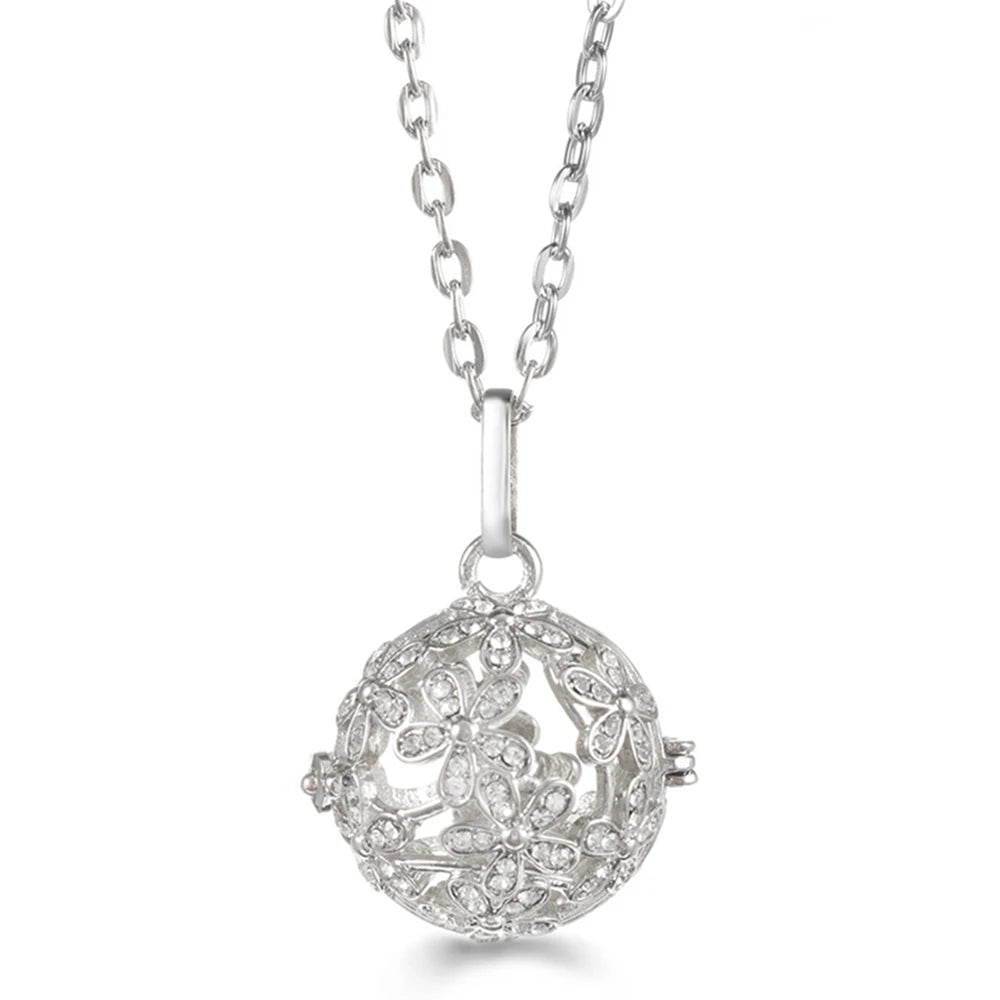 Russian Traditional Angel Wings Chime Necklace Essential Oil Diffuser Aromatherapy Pendant