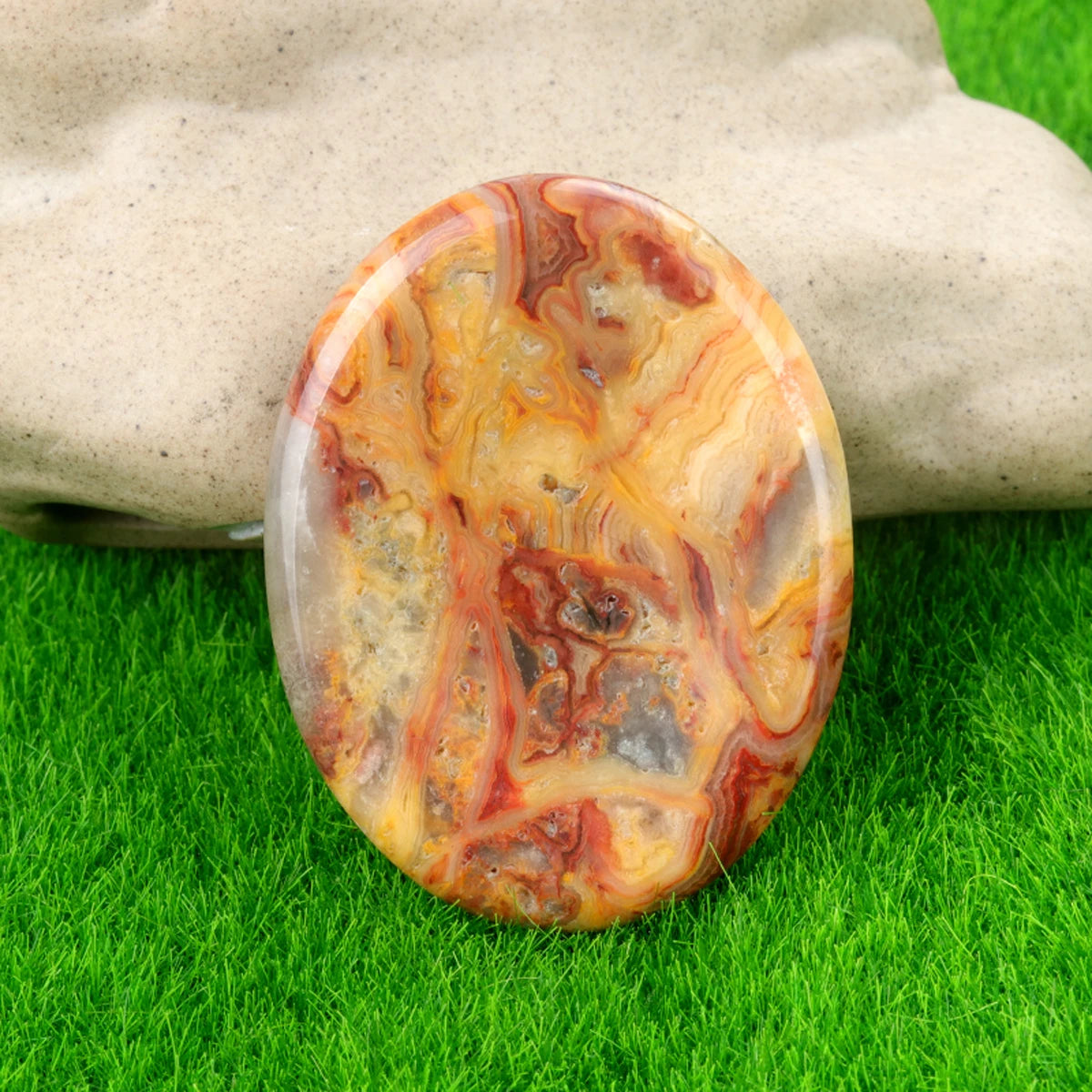 Thumb Worry Stone Oval Quartz Healing Crystal Chakra & Natural Gemstone Decor