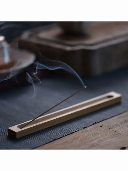 23cm Wood Sandalwood Coil Base Home Line Incense Burner Wooden Incense Stick Holder Decoration Crafts