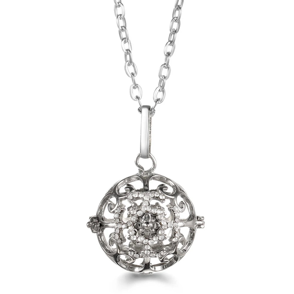Russian Traditional Angel Wings Chime Necklace Essential Oil Diffuser Aromatherapy Pendant