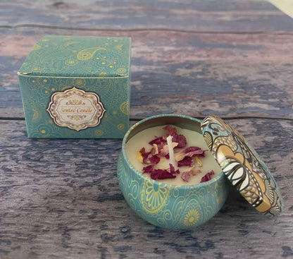 Soybean Wax Dried Flower Scented Candle – Calming Floral Aroma for Energy & Balance