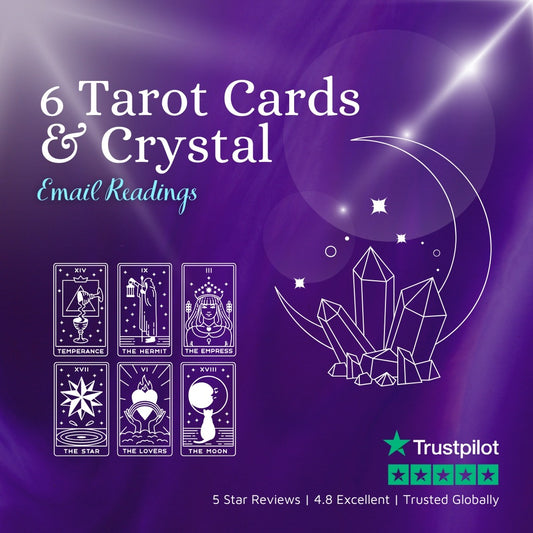 6 Tarot Cards & Crystal Reading