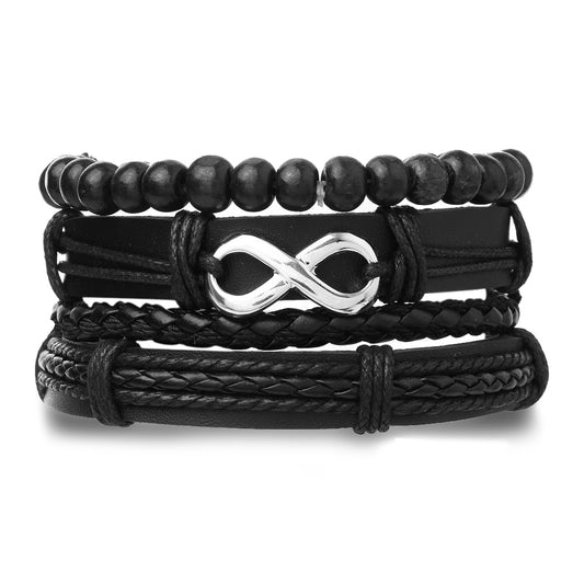 37 Various Vintage Beaded Leather Bracelets