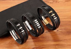 69 Various Leather Stainless Steel Braided Bracelet
