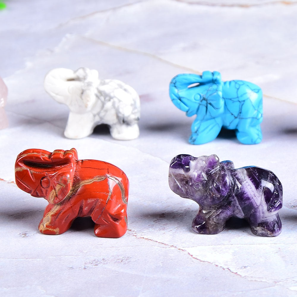 20 Various Natural Quartz Elephant Crystal