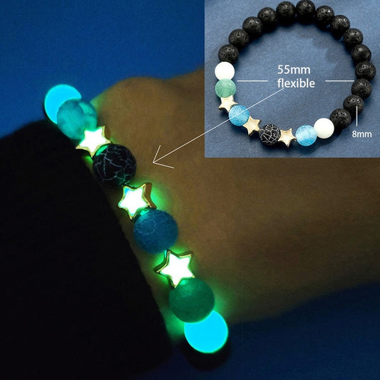 4 Various Natural Beaded Glowing Bracelet