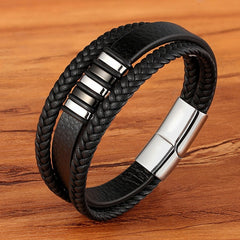 69 Various Leather Stainless Steel Braided Bracelet