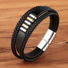 69 Various Leather Stainless Steel Braided Bracelet
