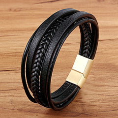 69 Various Leather Stainless Steel Braided Bracelet