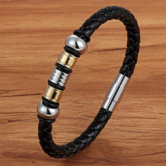 69 Various Leather Stainless Steel Braided Bracelet