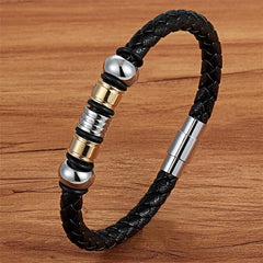 69 Various Leather Stainless Steel Braided Bracelet