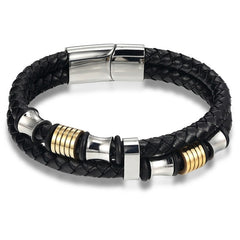 69 Various Leather Stainless Steel Braided Bracelet