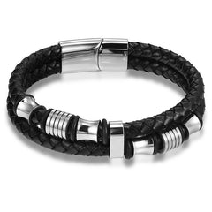 69 Various Leather Stainless Steel Braided Bracelet