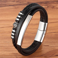 69 Various Leather Stainless Steel Braided Bracelet