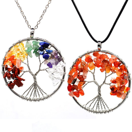 31 Various Chakra Quartz Crystal Necklaces & Keychains
