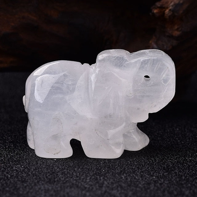 20 Various Natural Quartz Elephant Crystal