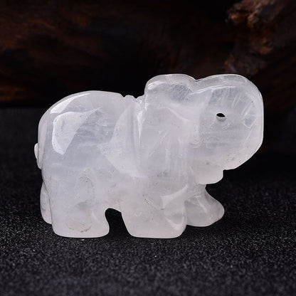 20 Various Natural Quartz Elephant Crystal