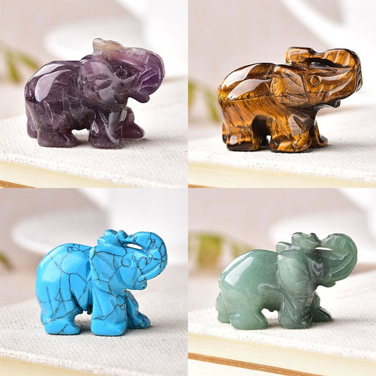 20 Various Natural Quartz Elephant Crystal
