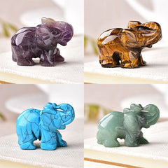 20 Various Natural Quartz Elephant Crystal