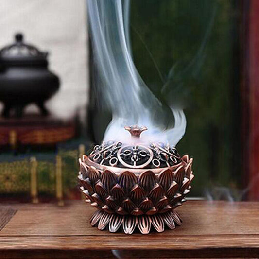 13 Various Retro Lotus Incense Dragon Burners