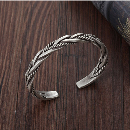 Silver Vintage Twisted Retro Bracelet