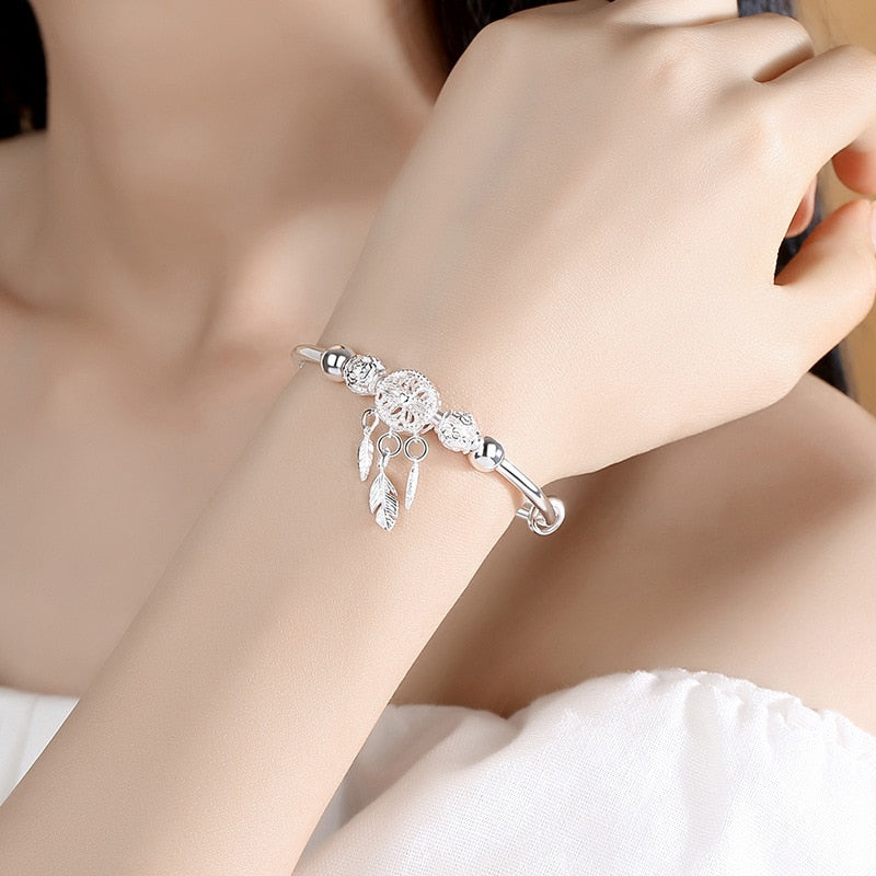 Dream catcher bracelet silver fashion