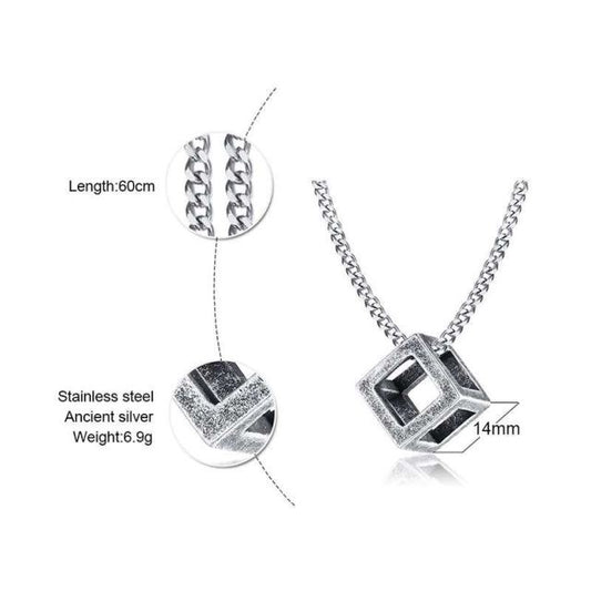 19 Various Interlocking Square Triangle Necklaces