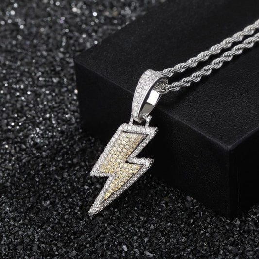 3 Various Retro Zircon Lightning Necklaces