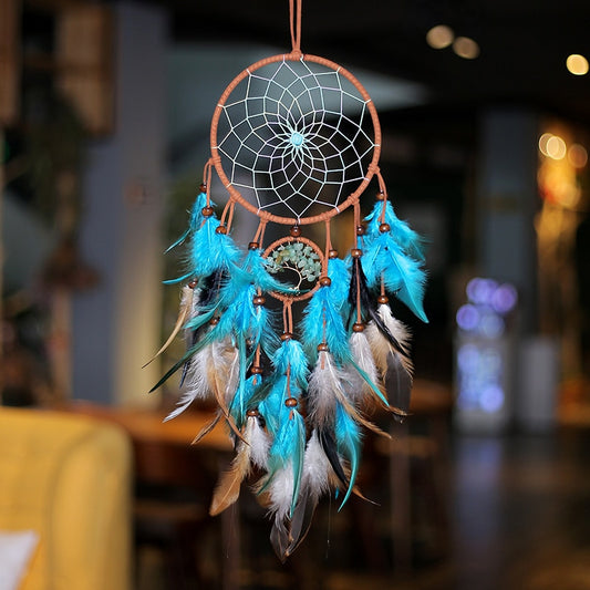 Windbell Dream Catcher Car Hanging Feather Dreamcatcher Decoration Art Wind Chimes Decoration Wall Decor Creative