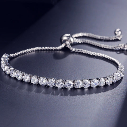 61 Various Silver Tennis Women's Bracelets