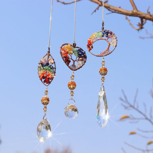 36 Various Chakra Crystal Tree Of Life Hangings