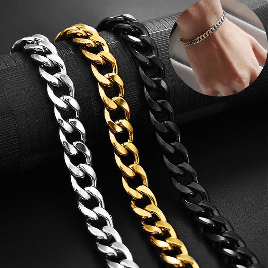 15 Various Men Chain Stainless Steel Cuban Bracelet