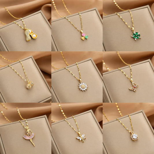 32 Various Special Gold Symbol Necklaces